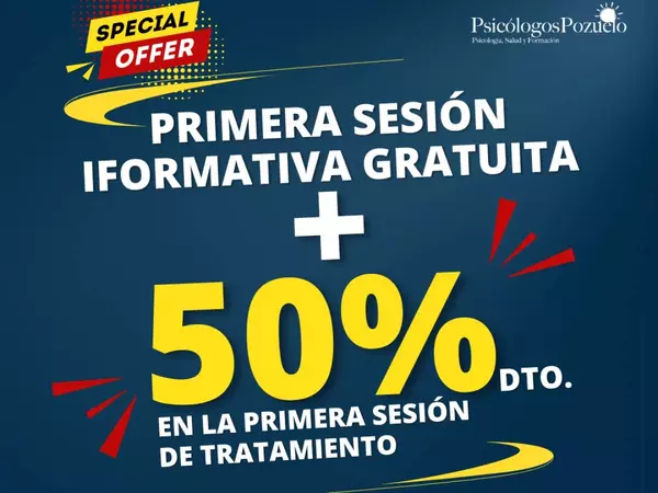 50% DESCUENTO EN PRIMERA SESIÓN DE TRATAMIENTO