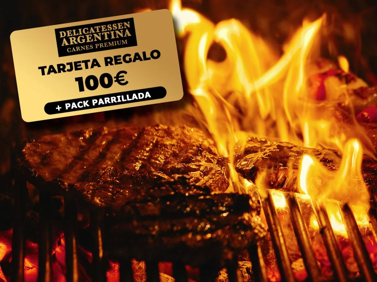 3 Tarjetas Regalo de 100€ en productos premium + Parrillada Barbacoa de Delicatessen Argentina 