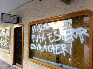 Atacan la sede del Partido Popular de Majadahonda