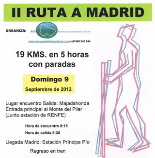 La Asociación de Amigos de los Caminos de Majadahonda organiza la II Ruta a Madrid