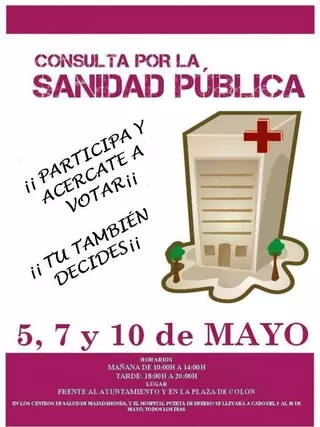 Los socialistas de Majadahonda se suman a la consulta popular para saber qué opinan los madrileños ante la privatización de la sanidad