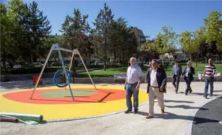 Visita del alcalde a las obras de remodelación del Parque de Colón