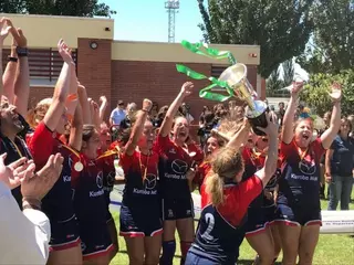 Las chicas del Club Rugby Majadahonda, campeonas GPS Copa de la Reina