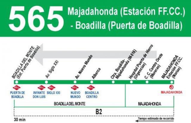 ﻿El próximo lunes entra en funcionamiento la línea que une Boadilla con Cercanías de Renfe en Majadahonda