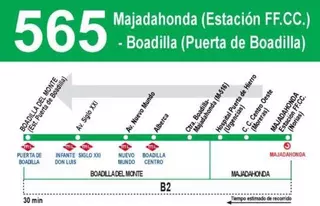 ﻿El próximo lunes entra en funcionamiento la línea que une Boadilla con Cercanías de Renfe en Majadahonda