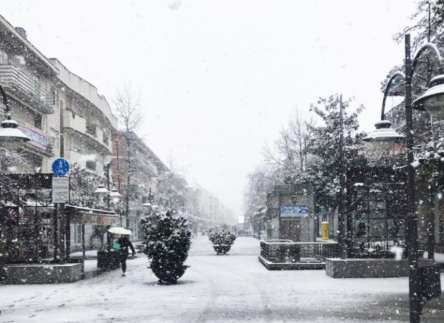 Intensa nevada en Majadahonda
