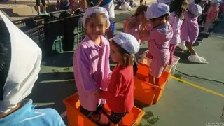“Pisada de uva” protagonizada por alumnos del C.P. Francisco de Quevedo de Majadahonda