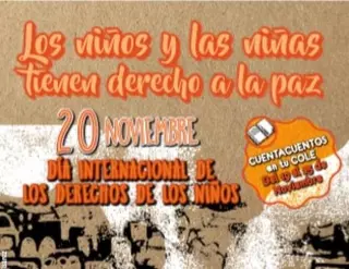 Más de seiscientos escolares recibirán en sus colegios a un cuentacuentos con motivo del Día de los Derechos del Niño