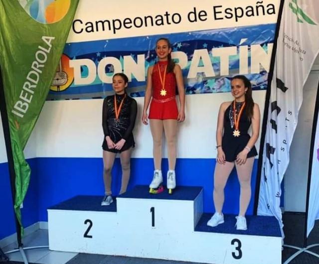 La majariega María Rodriguez, campeona de España de Patinaje Artístico sobre hielo 2019