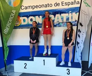 La majariega María Rodriguez, campeona de España de Patinaje Artístico sobre hielo 2019