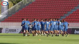 Presentación oficial del primer equipo del  C.F. Rayo Majadahonda ante los aficionados