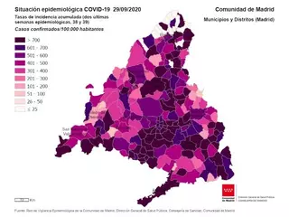 Majadahonda: 513 casos de coronavirus por 100.000 habitantes