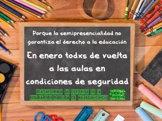 La Plataforma en Defensa de la Educación Pública de Majadahonda reivindica la educación presencial en los centros educativos
