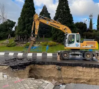 Comienzan las obras de reparación del socavón de Majadahonda