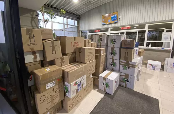 Varios camiones llenos de productos necesarios parten para Ucrania desde Majadahonda 