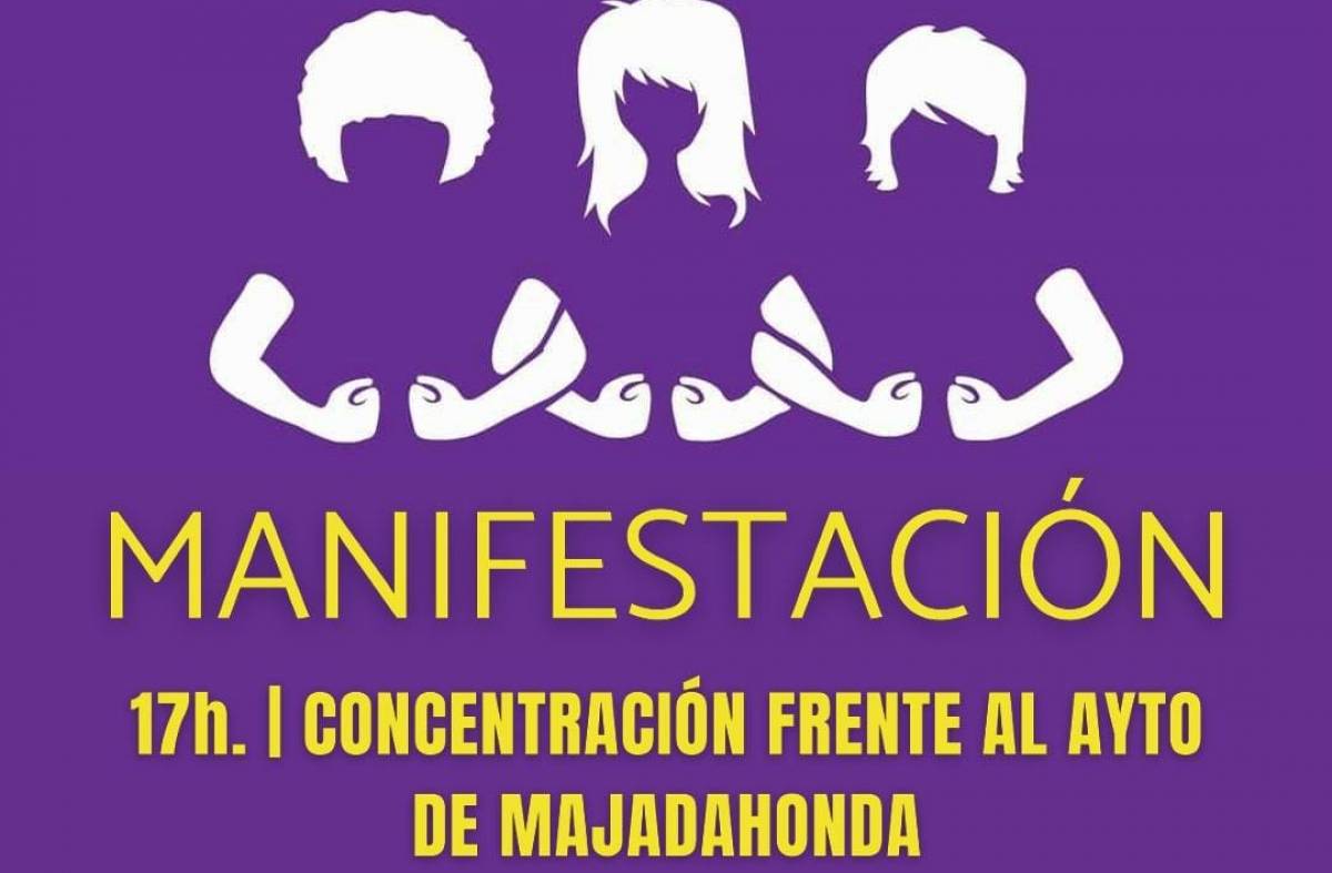 Concentración feminista por el 8M en Majadahonda