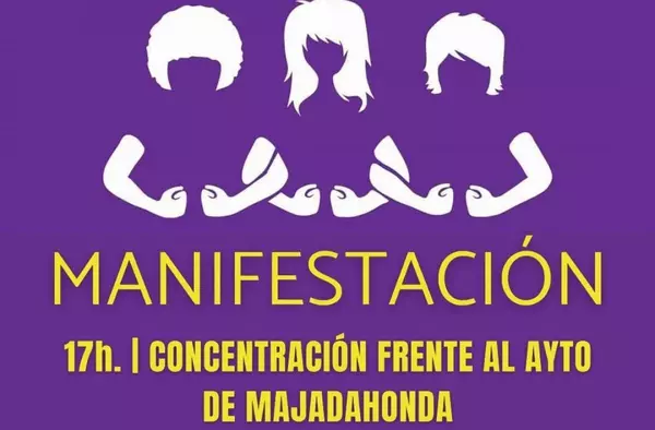 Concentración feminista por el 8M en Majadahonda