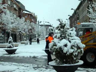 La nieve causa problemas en Majadahonda y toda la zona noroeste