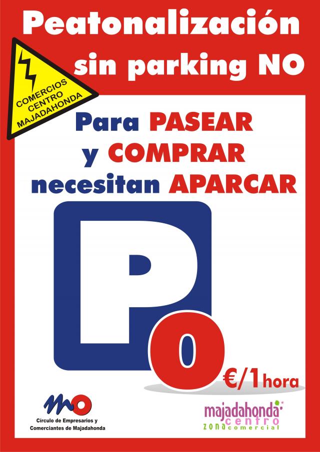 Empresarios y Comerciantes de Majadahonda piden una hora de aparcamiento gratis