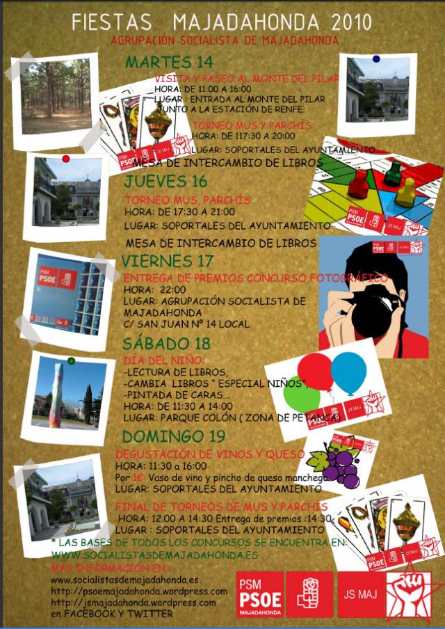 El Partido Socialista de Majadahonda aboga por otro tipo de fiestas que ofrezcan un ocio alternativo para todos los públicos