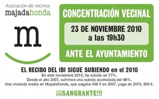 La Asociación de Vecinos de Majadahonda se concentrará contra la subida del IBI