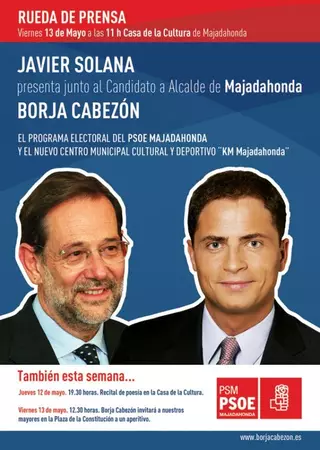 Javier Solana descubrirá el proyecto estrella de Borja Cabezón este viernes
