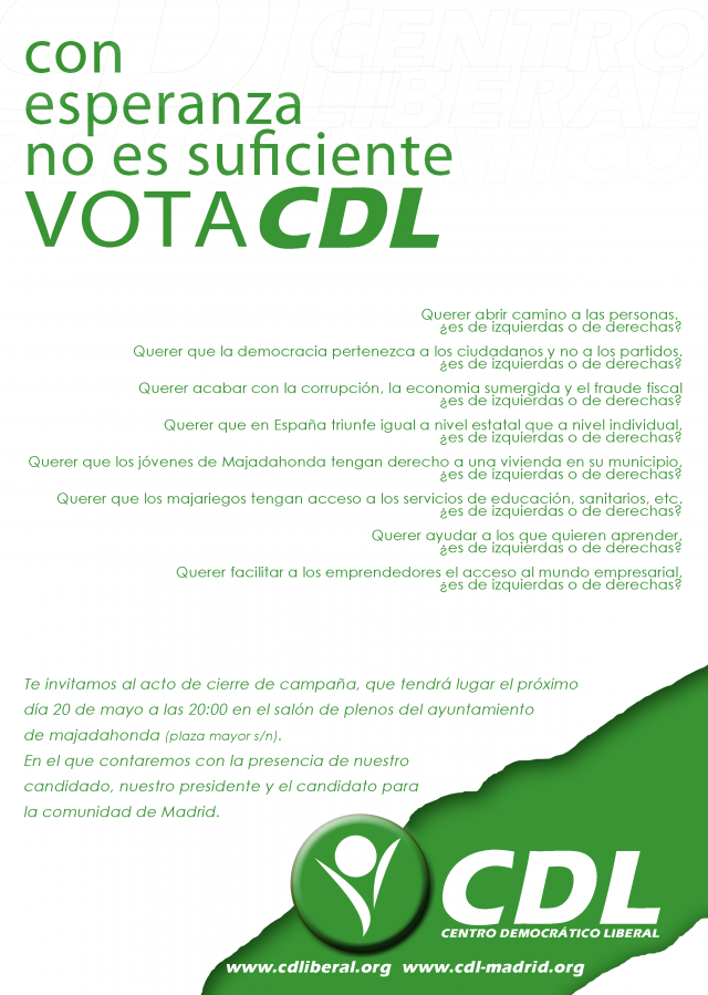 CDL cierra su campaña electoral en Majadahonda