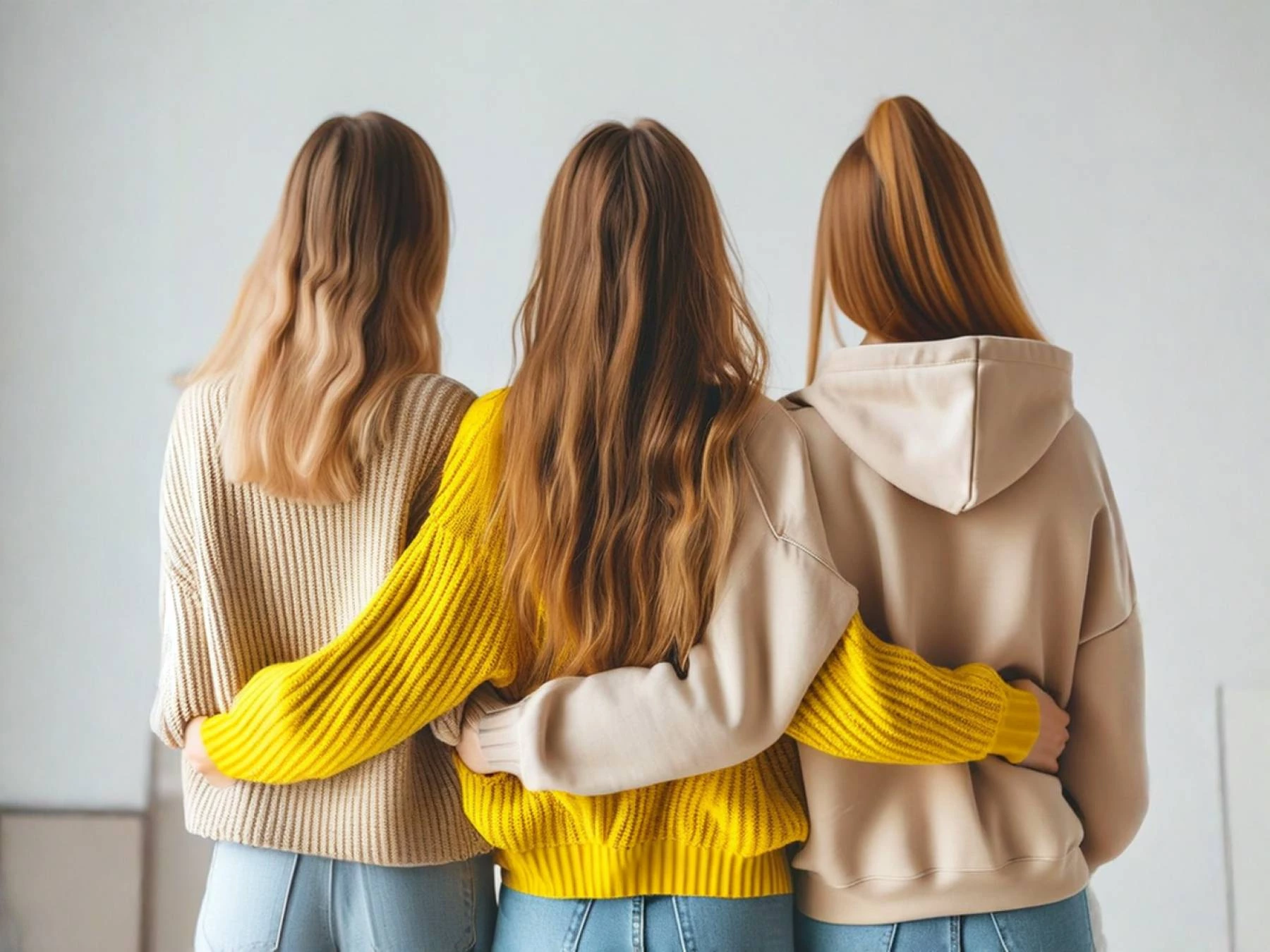 Grupo de chicas inclusivo 