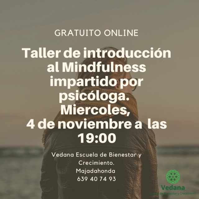 Taller Gratuito de introducción al Mindfulness impartido por psicóloga. Online