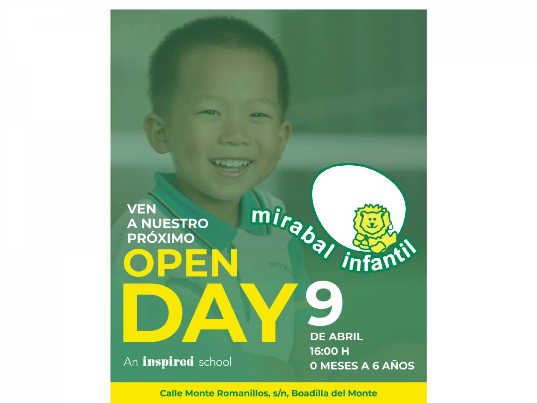 Open Day Mirabal Infantil 9 Abril
