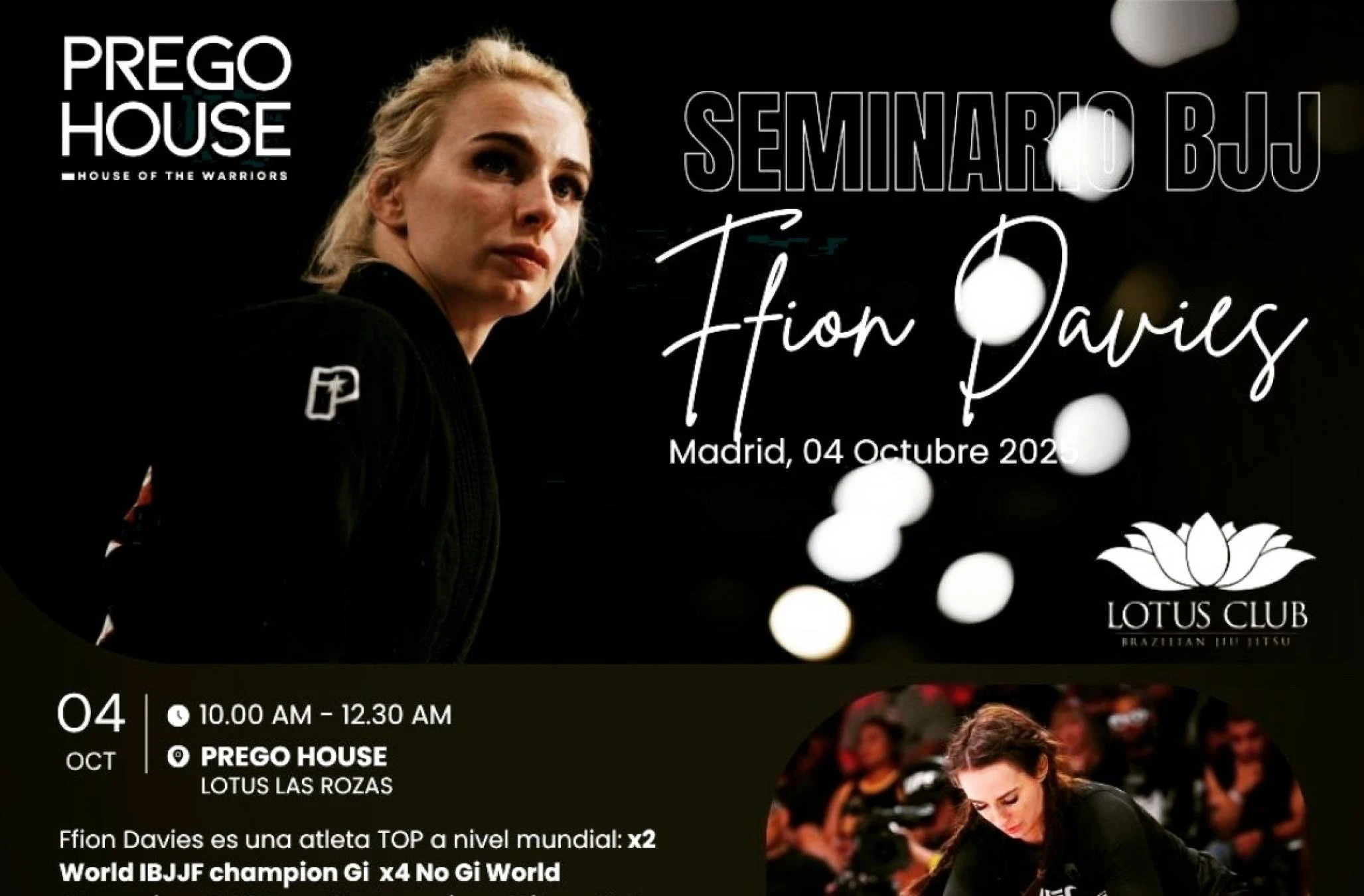 Seminario con la campeona de BJJ (Brazilian Jiujitsu) Ffion Davies